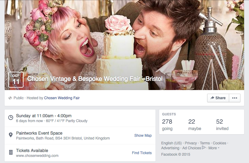 TashaParkPhoto's tweet photo. @chosenwedding fair this Sunday! Brimming with creative #bristol #wedding types and I'm stoked to be a part of it http://t.co/zVdb5viCDf