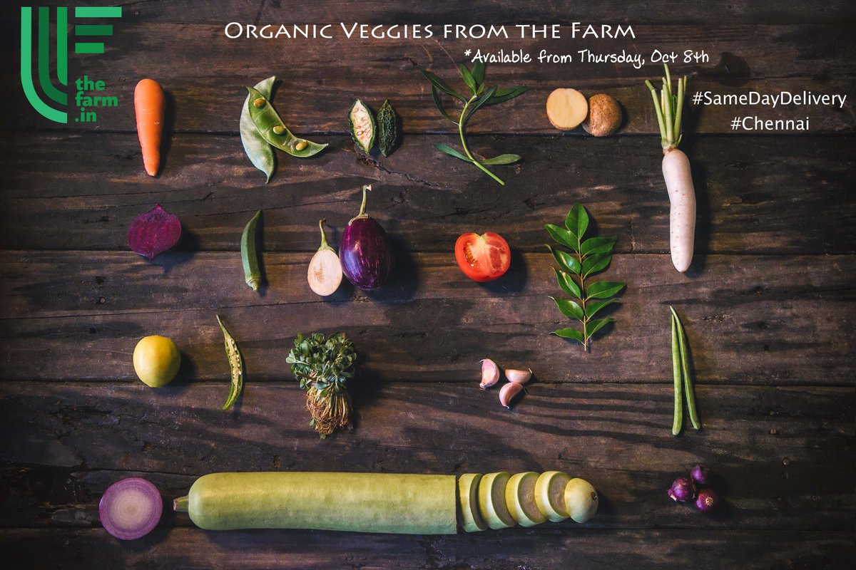 TheFarm_India's tweet photo. Get organic veggies at your doorstep. Same day FREE DELIVERY. http://t.co/Ccxs9qfWlN #Chennai From Oct 8th! http://t.co/quWEqsETlw