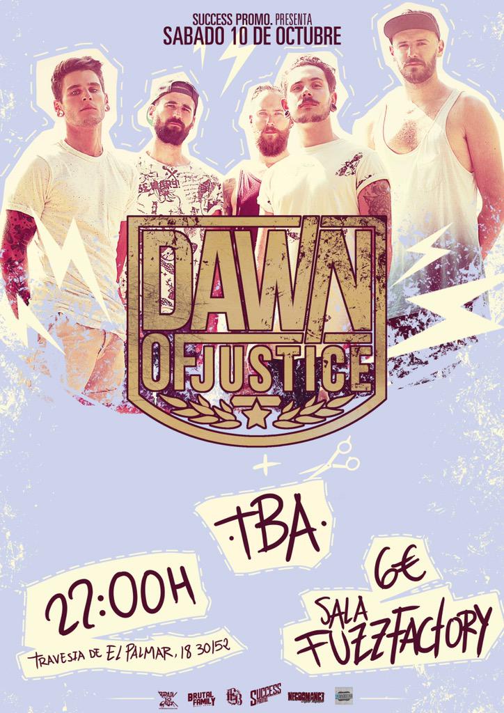 SuccessPromoSP's tweet image. DAWN OF JUSTICE + Banda por confirmar | MURCIA | Sala FuzzFactory | 6€ 

¡Un RT, por favor!
