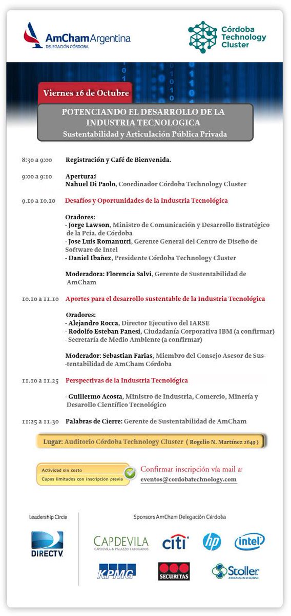 UICba's tweet photo. #Charla "Potenciando el desarrollo de la Ind. Tecn." org. @ClusterCba y @AmChamArgentina http://t.co/vvLX51cmmC http://t.co/ZXxauoyP5b
