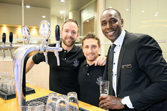 dbntourism's tweet image. Pop into @TsogoSun's  #GCMarineParade to enjoy their new, exclusive "Golden Mile' lager, crafted by @TheOddBeer!