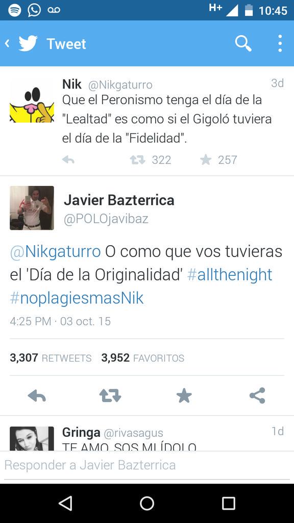 No sólo atendió a la hermana de Flavio Mendoza sino que <a href="/POLOjavibaz/">Javier Bazterrica</a>  también atendió a <a href="/Nikgaturro/">Nik</a>