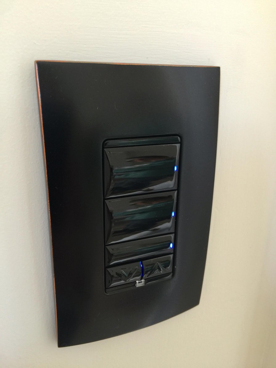 IntelHomeTech's tweet image. Venetian Bronze faceplates look amazing - we have one very happy client #Control4 #homeautomation #smarthome