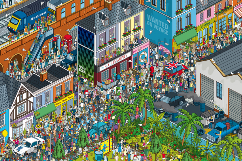 GREATBritain's tweet photo. Can you find singer @George_Ezra in iIllustrator Rod Hunt's spectacular scene? @Creative_Boom http://t.co/E79OCVeZK6 http://t.co/aNnKcxOI58