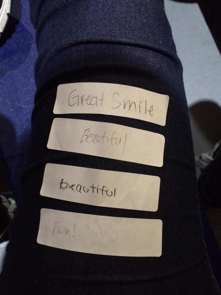 abiguuurll's tweet image. i got labeled lol #linkcrew #linkconference 💕😊