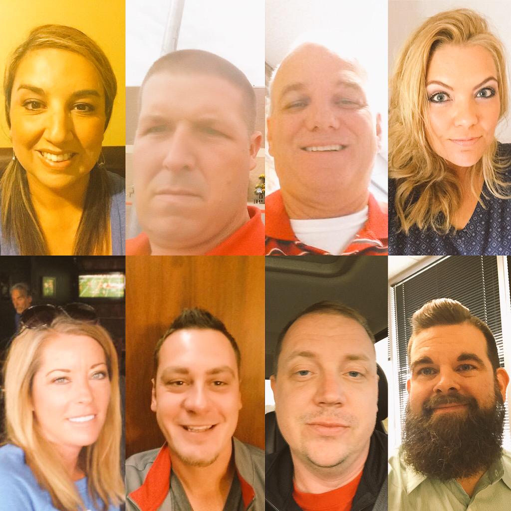 markjosey's tweet photo. Brady bunch selfies. Thx for changing belief systems &amp; being positive! #MyTeamMonday #KSMOspiritWeek #Proud2bVZW http://t.co/FJjUB37AIX