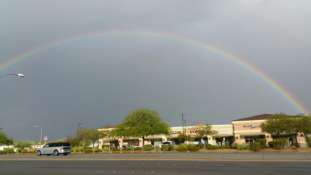 #RAINBOWALERT!! The Hubster (ChefJD) just snapped this pic of a rainbow that popped up at Horizon Ridge & Amador Ln.