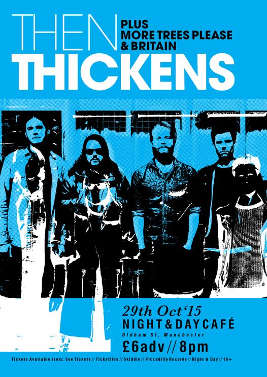 We're delighted to be welcoming <a href="/thenthickens/">THEN THICKENS</a> back to our stage with killer support too <a href="/m0retreesplease/">More Trees Please</a> &amp; Britain
