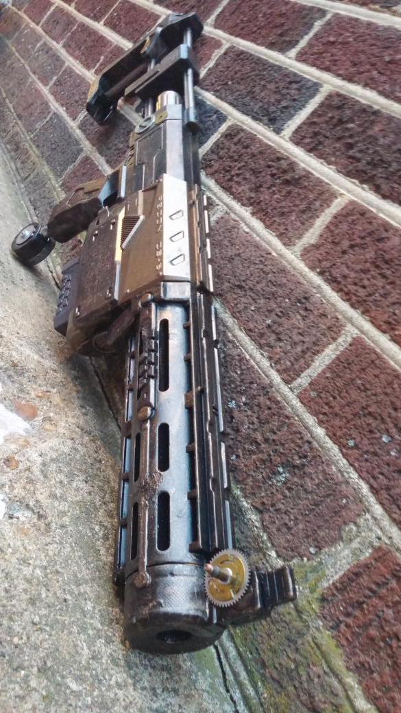 steampunknerf's tweet photo. My first steampunk nerf mod. #steampunk #steampunknerfmod #nerfmod #nerfmods #cosplay #postapocalypse http://t.co/wNg9fQgaYT