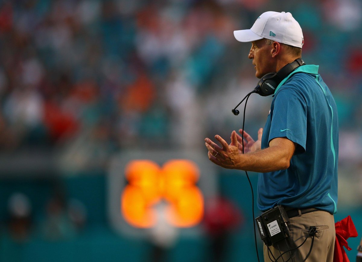 BleacherReport's tweet image. Dolphins fire head coach Joe Philbin according to multiple reports.