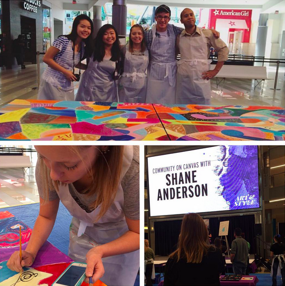 YMEFUSA's tweet photo. Yesterday, we had the privilege of being apart of MOA's Community on Canvas event w/ Shane Anderson. #ARTandSTYLEMN http://t.co/t4POKzt3iD
