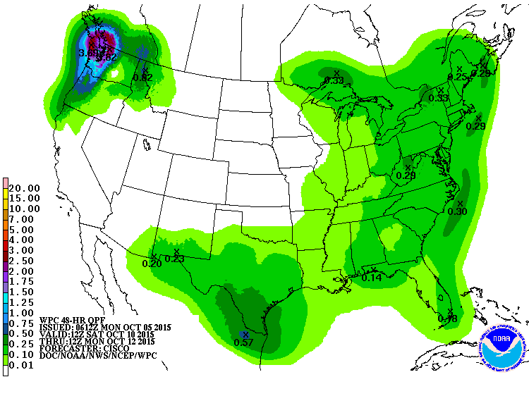 RunnersWeather's tweet image. Get ready! First big PNW rain event of the cool-season likely this weekend. Temps still relative mild, in the 60s.