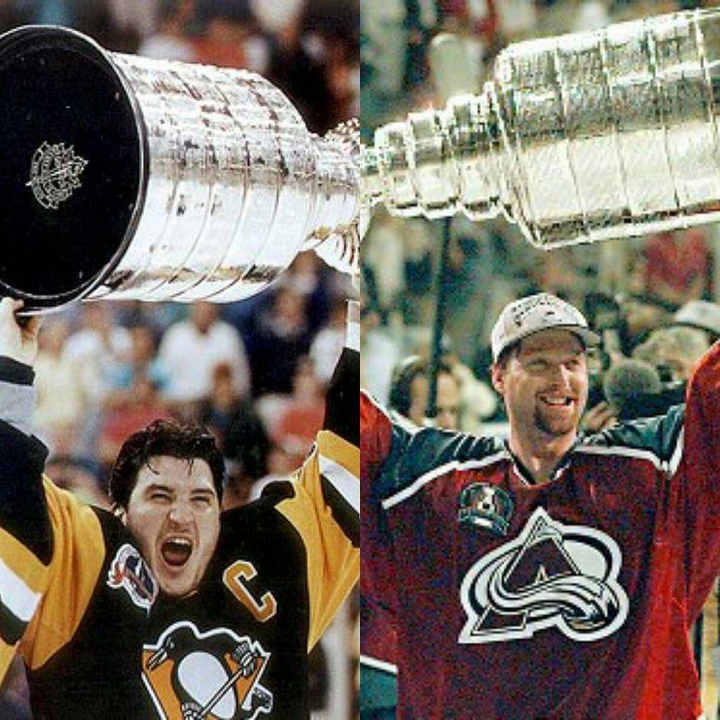 A very happy birthday to two hockey legends and Stanley Cup champions:  Mario Lemieux (L) 
