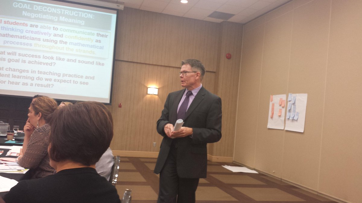 SIMKto12's tweet image. #FALLSIM15 #FALLSIMK12  Dr. Frank Leddy discusses goal deconstruction and establishing a clear common picture.