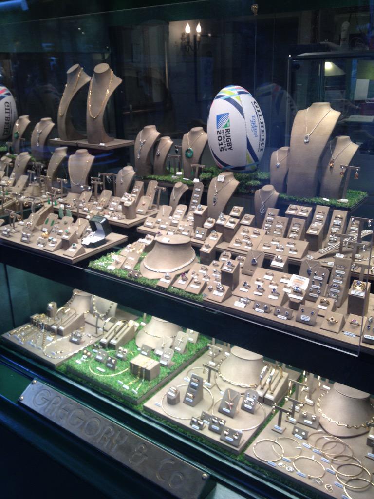 jakegarrad's tweet photo. @TryItFestival #welcomerugby Saw this sick display in Richmond at Gregory &amp; Co Jewellers! http://t.co/NsWByQS01H