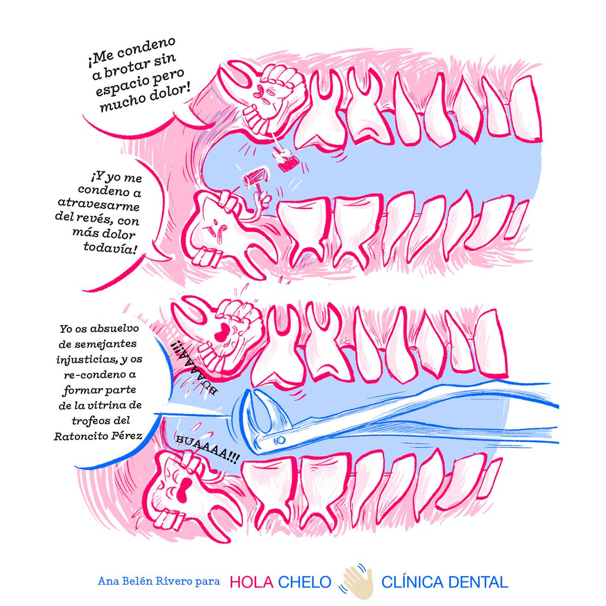 hola_chelo's tweet photo. Podéis pasaros por aquí antes de perder el juicio... La última de @diefraumaschine para @hola_chelo clínica dental http://t.co/SivG9EnpgG