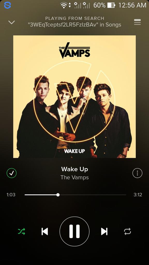 Before I sleep,But it says WAKE UP! naaah!what should I do?😂😂
#WakeUp #wakeupspotify #TheVampsWakeUp 
@TheVampsband