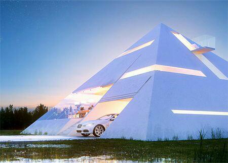 NewWorldLuxury's tweet photo. Pyramid Eco-House #SustainableArchitecture #ecobuilding #pyramidhouse http://t.co/eXFOBMyWCh