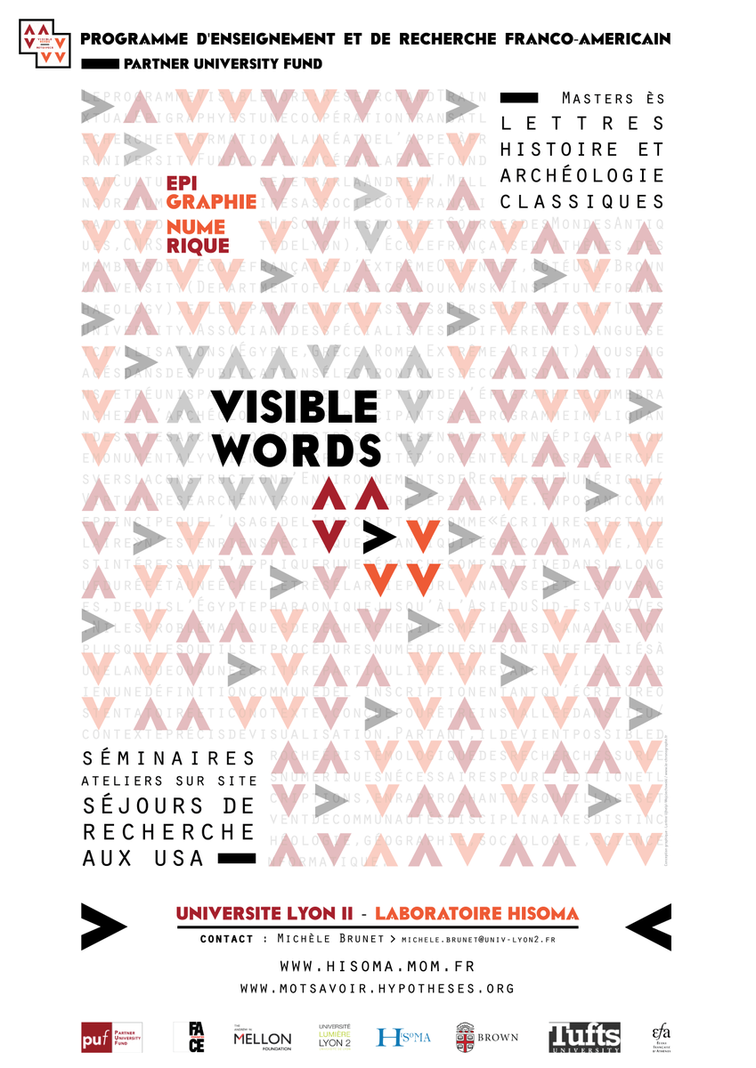 Le_Chronographe's tweet image. 2015 - #Affiche du #programme international de recherche #VisibleWords. @universitelyon2