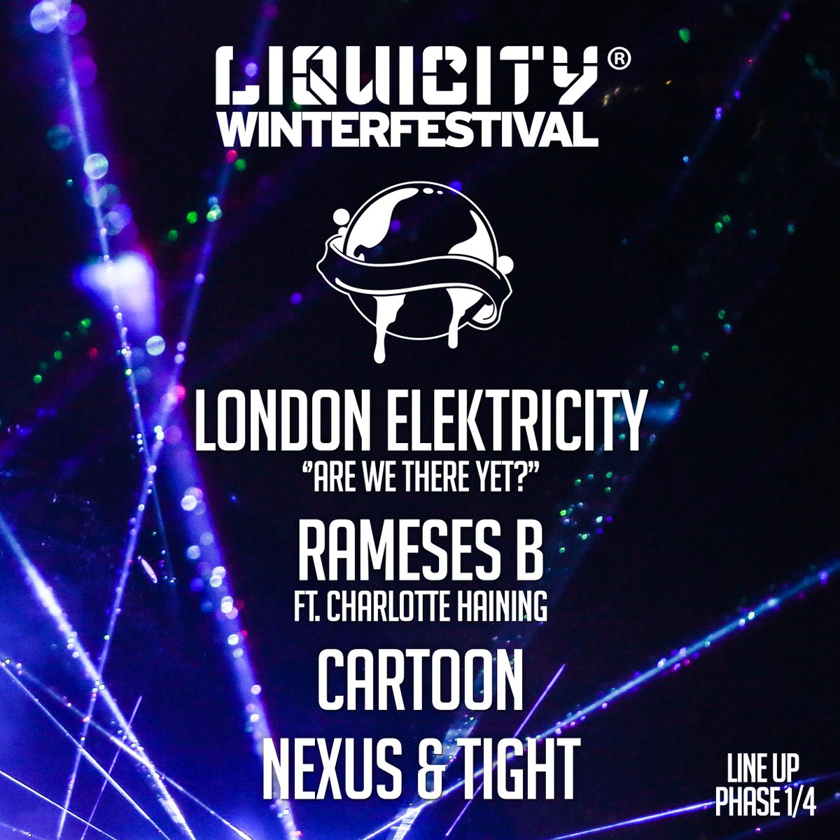 First names for our winterfestival :) <a href="/LondonElek/">London Elektricity 🇺🇦</a> <a href="/RamesesB/">Rameses B</a> Cartoon, Nexus &amp; Tight. Tickets are on sale now!
