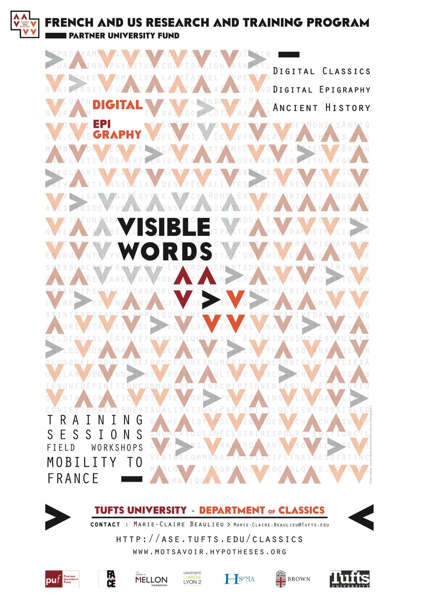 Le_Chronographe's tweet image. 2015 - #Affiche du #programme international #VisibleWords. @universitelyon2  @TuftsUniversity @BrownUniversity