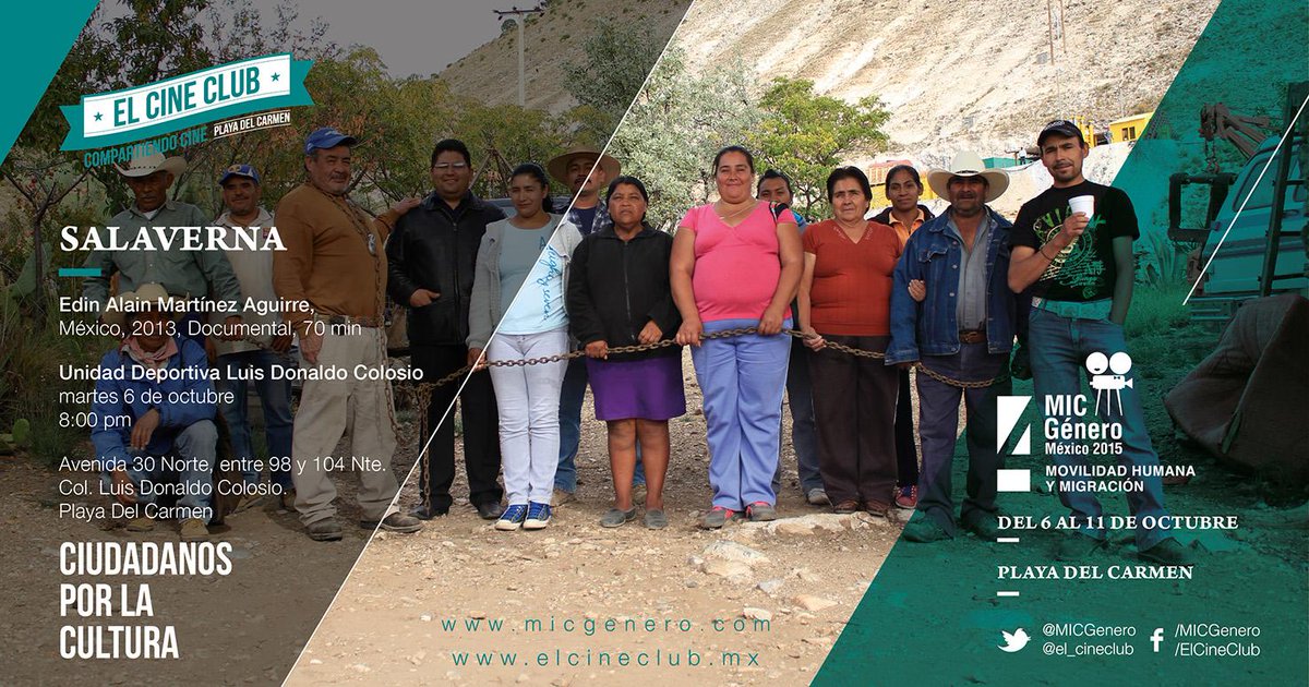 el_cineclub's tweet photo. Mañana comenzamos con @MICGenero en @el_cineclub #PlayaDelCarmen #MovilidadHumana #Migración http://t.co/4LfGcKz297 http://t.co/9BDBJk0zJP