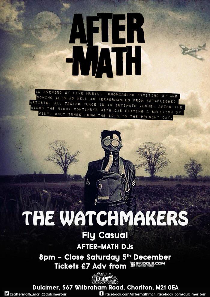 TheWatchmakers's tweet photo. Huge thanks to @TheBohicas for having us at @soundcontrolmcr last night. 

Our next show is 5th Dec @AFTERMATH_MCR http://t.co/Im8aCQUSG4