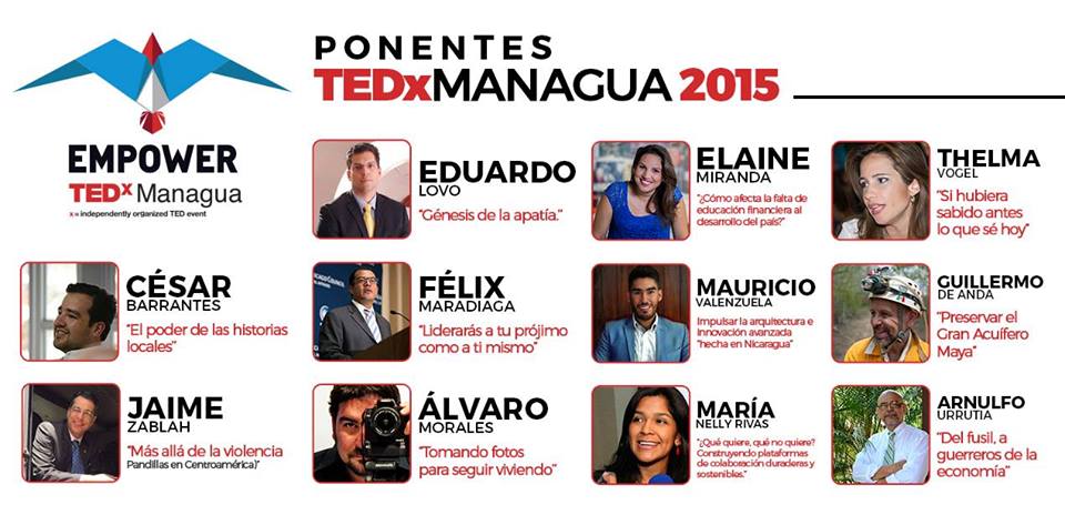 El pasado 26 de septiembre tuve el honor y la gran experiencia de participar como ponente en el <a href="/TEDxManagua/">TEDxManagua</a>