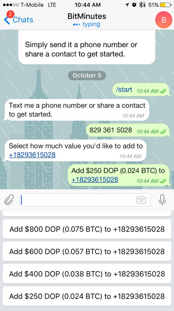 How to get bitcoin in telegram