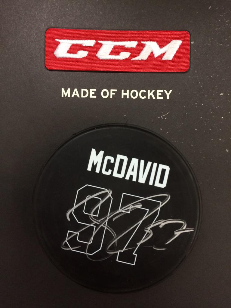 CCM Hockey (@ccmhockey) on Twitter photo It's time for #McDavidMonday! Follow and RT by Oct. 6 at 1:30pm ET for a chance to win this signed <a href="/cmcdavid97/">Connor McDavid</a> puck! It's time for #McDavidMonday! Follow and RT by Oct. 6 at 1:30pm ET for a chance to win this signed <a href="/cmcdavid97/">Connor McDavid</a> puck!