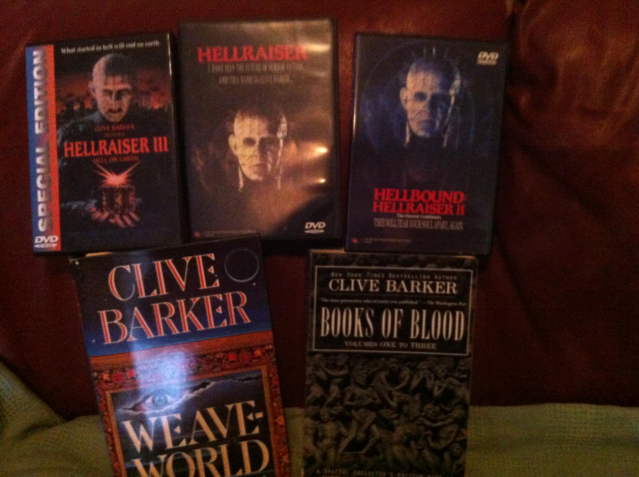 Happy birthday Clive Barker, thank you for scaring the crap out of me. 
This is part of my Barker collection :) 