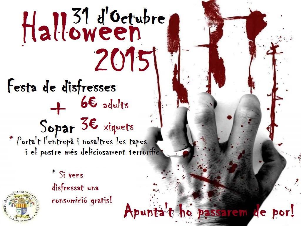 Fallamercat's tweet image. Ja tenim cartell per a la festa del Halloween faller!