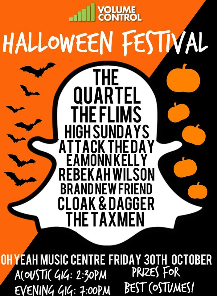 Acoustic gig headlined by <a href="/rebekahwilsonNI/">Rebekah Wilson Music</a>, evening gig headlined by <a href="/TheQuartelband/">The Quartel</a>! Prizes for fancy dress! #giglyf