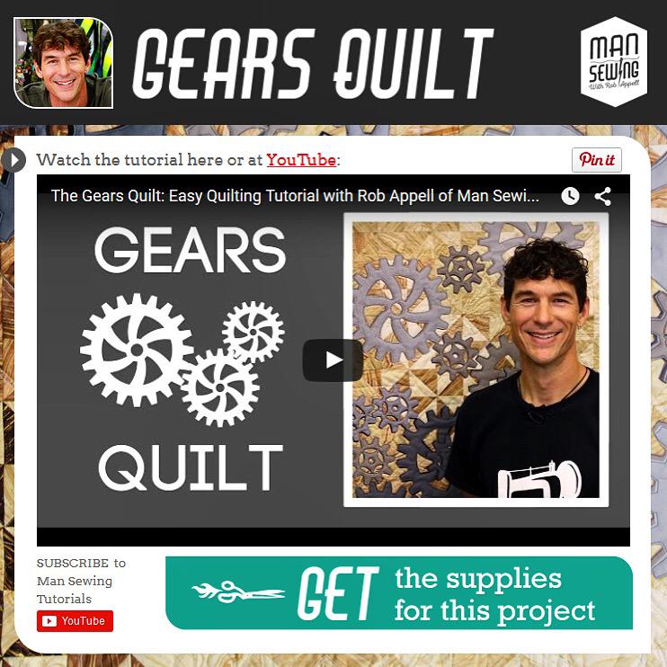 sizzix_official's tweet photo. Gears Quilt Tutorial by @mansewing w/ #sizzixquilting dies! http://t.co/p0wWFdO883 #RobAppell #quilt #sewing #Sizzix http://t.co/Jq87u47FOi