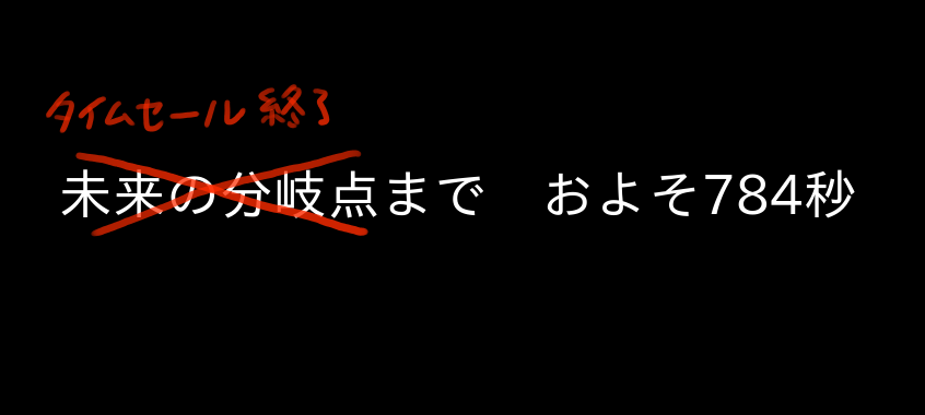 未来がまた動いたぞ 