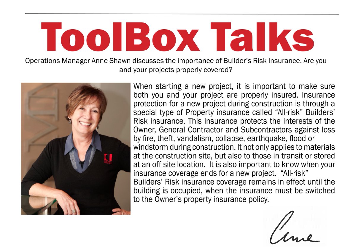 RRMMDesignBuild's tweet image. Check out this month's #toolboxTalk featuring our Operations Manager Anne Shawn!