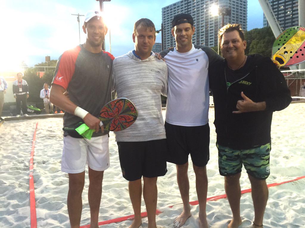 SEXYBTdotcom's tweet photo. Fun hanging with the Bryan brothers in Tokyo, maybe after tennis there is beach tennis in their future??? http://t.co/92nTodhceq