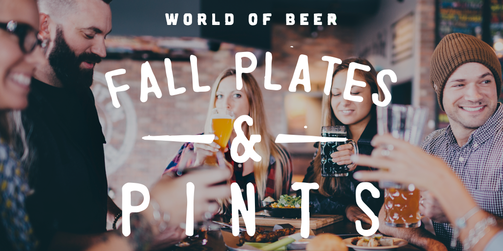 JoeyElrose's tweet photo. World of Beer - All the flavors of Fall packed into our new Fall Plates &amp; Pints menu - http://t.co/pANTlrs1YS http://t.co/6XmN0Rm5Bc