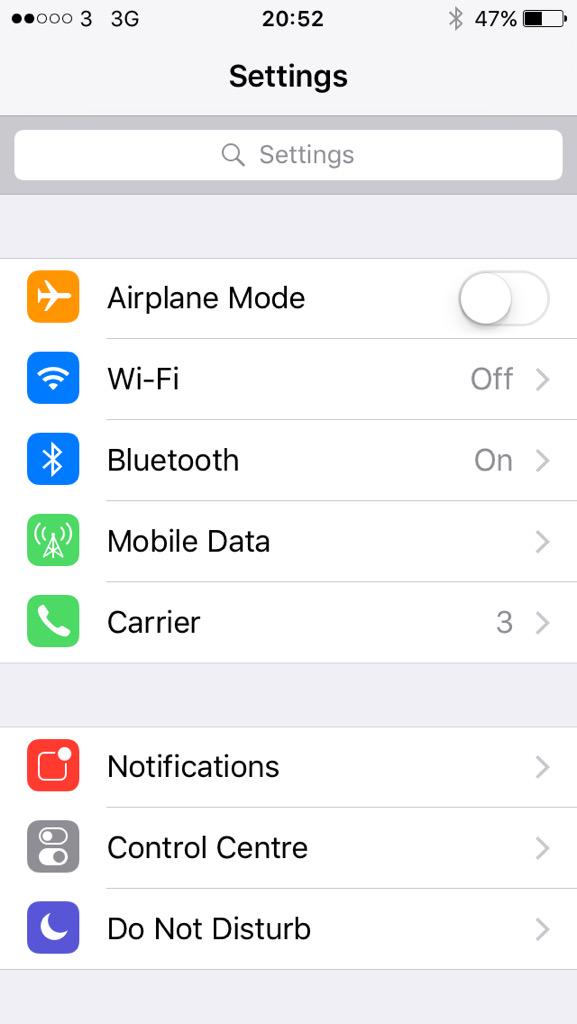 jlewis's tweet photo. @ThreeUKSupport New sim in phone, but no activation text rec'd. Ph is on network (see att'd). What should I do now? http://t.co/wPgB0gUscd