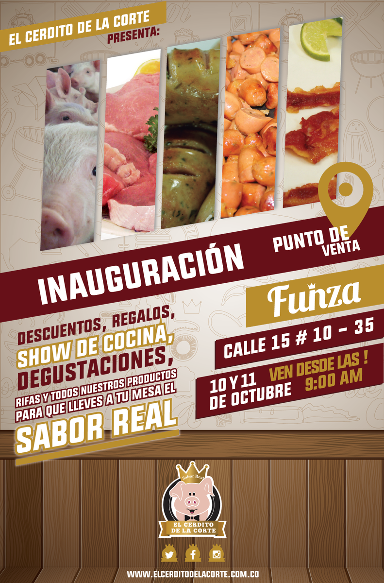 ElCerditoDe's tweet photo. Ven a la inauguración del punto de venta de #FUNZA y en el punto de venta de #FACATATIVA  vas a encontrar sorpresas. http://t.co/vJxNWHPL3s