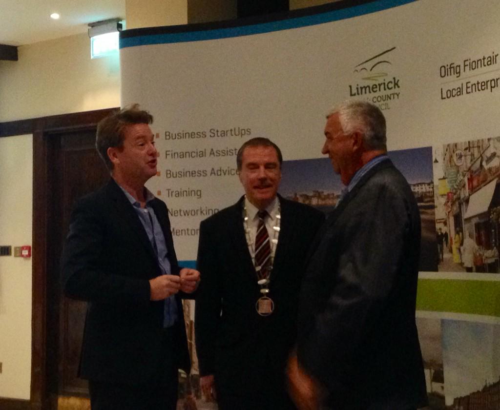 evhartigan's tweet photo. Thank you @davidmcw for interesting launch of #LimerickBusinessWeek Time to find our inner #Ali #RumbleInTheJungle http://t.co/lyJS87Dej3