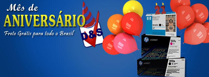 No mês de aniversário da D&amp;S o frete é por nossa conta. Corre e confira! #fretegratis #mesdeaniversario #aniversario