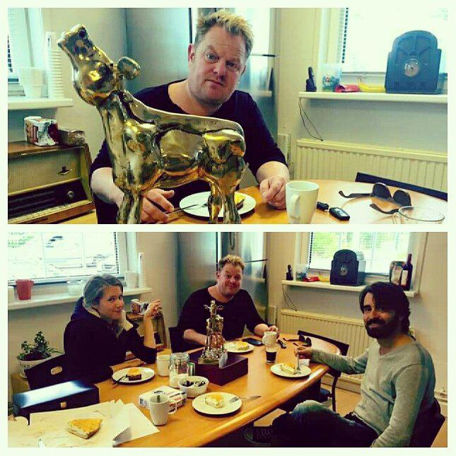 Vandaag hadden we een Gouden Kalf winnaar in de studio. En taart.