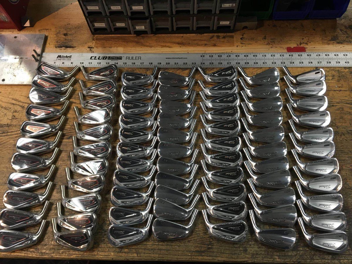 clubchampmedia's tweet photo. @Titleist Iron demos being built today! Come get fit! #betterfitlowerscores #titleist #ap2716 #ap1716 #cb716 #mb716 http://t.co/C61K4xekQh