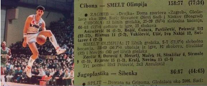 pilarcasado's tweet photo. Hoy,hace 30 años,Drazen Petrovic anoto 112 puntos en la victoria de la Cibona ante Olimpija (158-77) via @sportando http://t.co/HUjBcJeSaJ