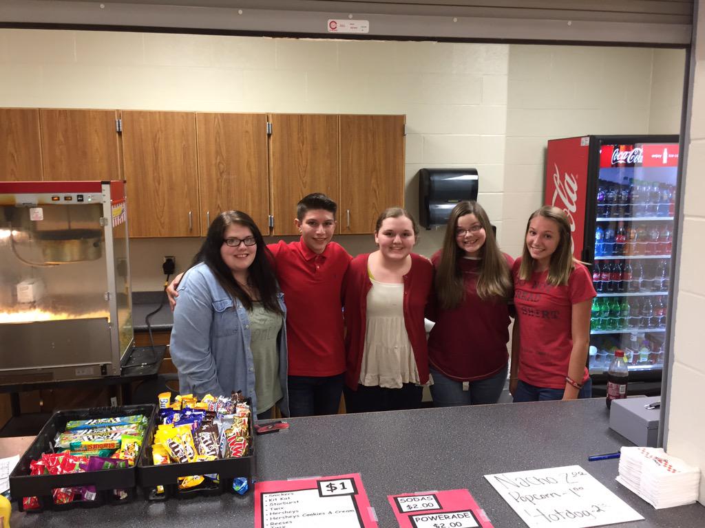 theprincipalguy's tweet photo. #CFAKeyClub officers working hard in the concession stand for tonight volleyball games @CabotFA #GoPanthers http://t.co/O1cfsD69ri