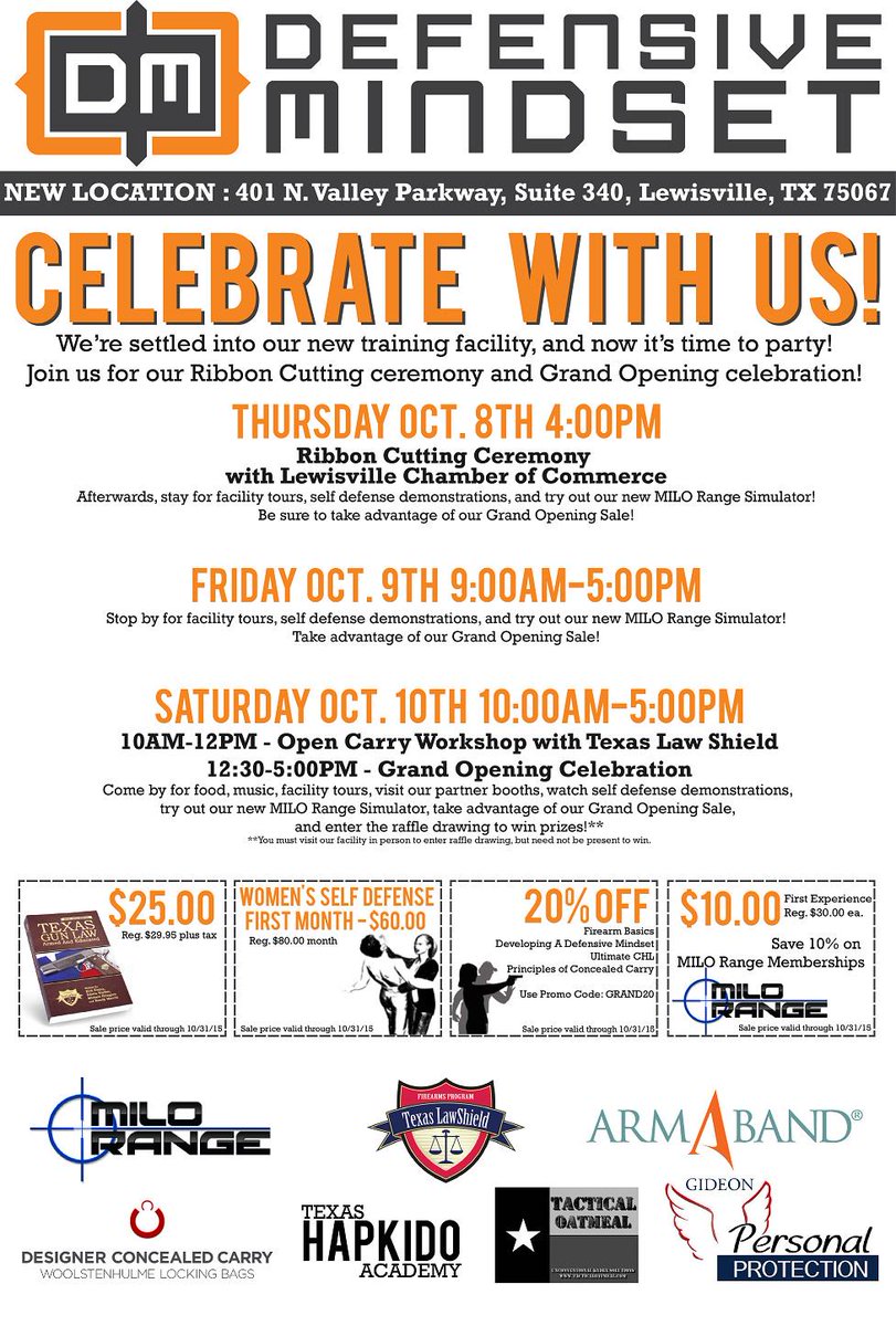 DefensiveMind's tweet image. Come celebrate our Grand Opening with us!