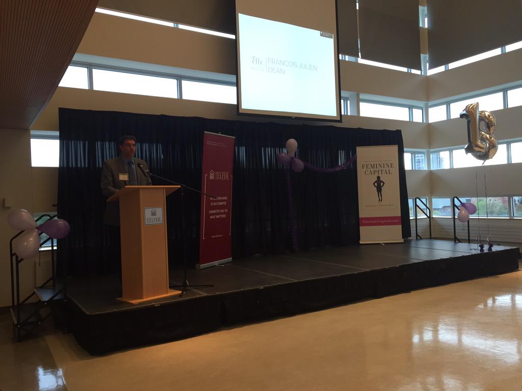 tecdeottawa's tweet photo. We also have Dean of @Telfer_uOttawa François Julien giving opening remarks #ELLEWC #TECDE25 http://t.co/LHZB5FdK84