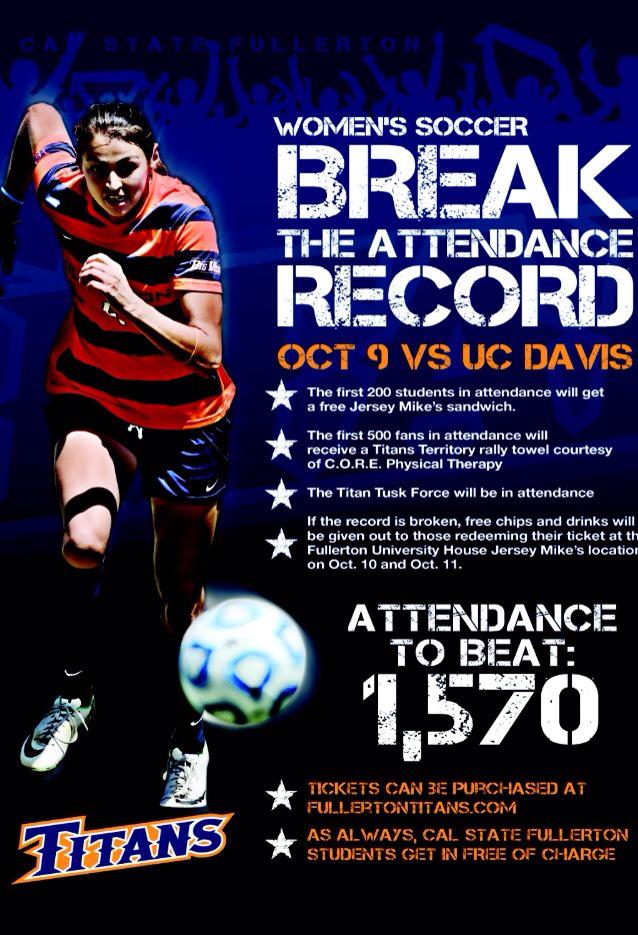 Let's support the Women's Soccer Team this Friday and break the record!!! ⚽️🐘🎉