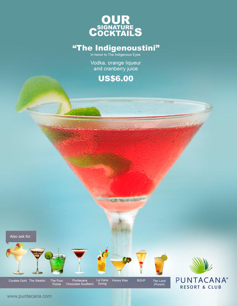PUNTACANARESORT's tweet photo. Come and try our new #signaturecocktail “The Indigenoustini”, a new flavors experience inspired by #IndigenousEyes. http://t.co/u4GUTNy3z8